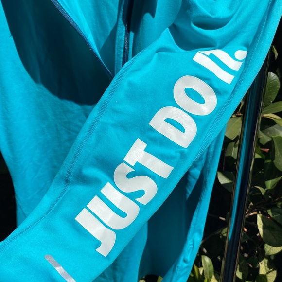 2/$45 NWT Nike JUST DO IT Bright Blue Quarter Zip Pullover - Picture 6 of 9